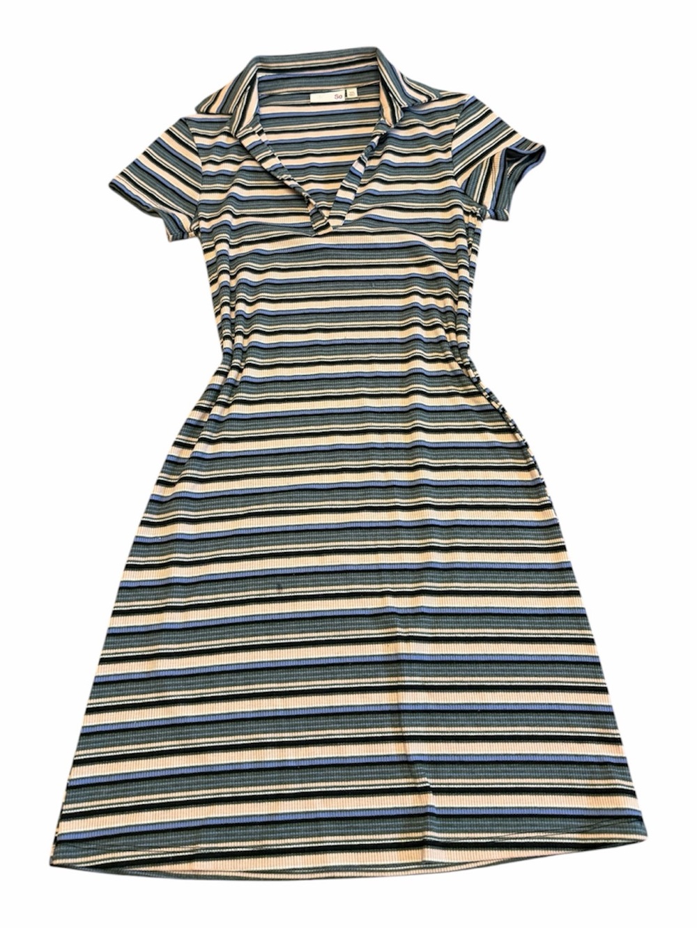 Striped Polo Midi Dress